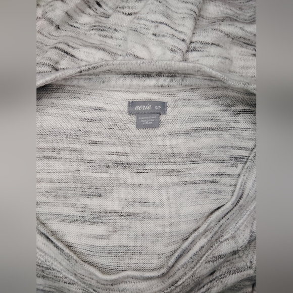 Aerie Gray Long Sleeve Casual Sweater Size Small Oversized - Picture 5 of 6